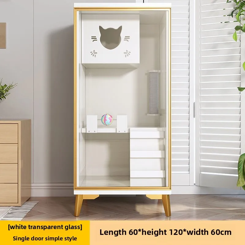 

Solid wood cat cage villa cat house house luxury home three-story large indoor free activity space cabinet