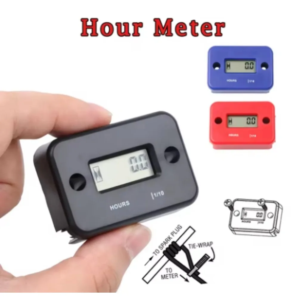 

1pcs for Motorcycle Boat Motorcycle Digital Hourter Gauge Stroke Gas Engine MeInductive Tachometer Waterproof Instrument