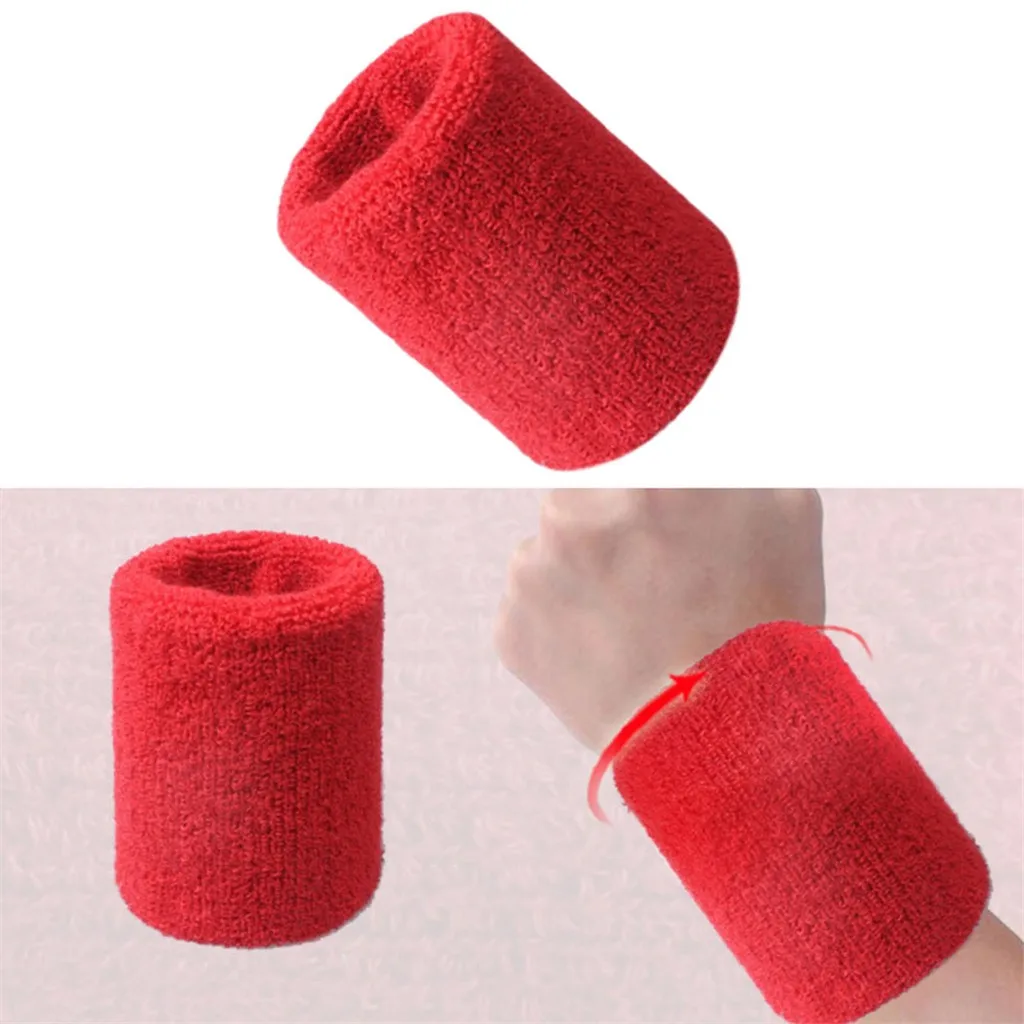 1pcs Wristbands Sport Sweatband Hand Band Sweat Wrist Support Brace Wraps Guards For Gym Volleyball Basketball Wrist Support