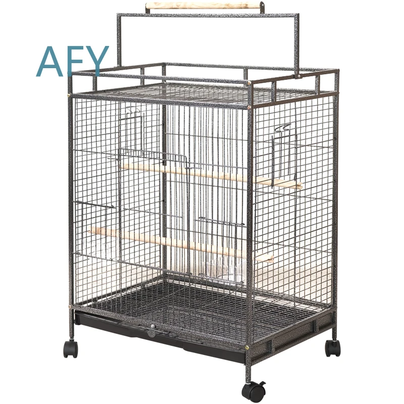 Parrot Tiger Skin Peony Special for Large Splash-Proof Luxury Metal Bird Cage for Birds Household Pet Accessories Cage Stand