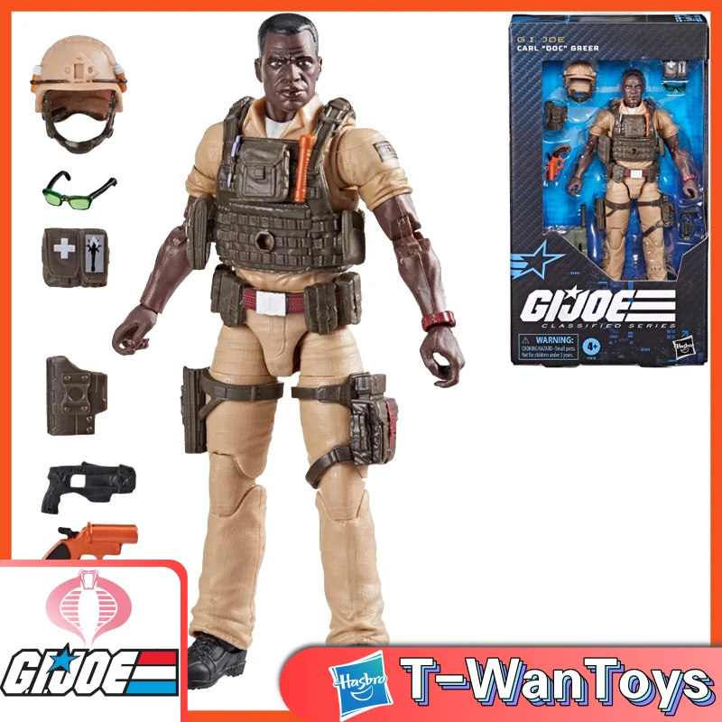 

New Hasbro G.i. Joe Classified Series #122, Carl Doc Greer Collectible 6-Inch Action Figure with 7 Accessories Original Genuine