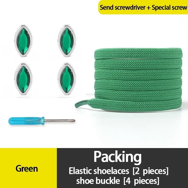 Diamond Schnürsenkel ohne Binden, bunte Strass-Schnürsenkel ohne Schnürsenkel, elastische Schnürsenkel für Sneaker, Kinder und Erwachsene, flache Schnürsenkel, schnell zu binden, neu – Detail 23