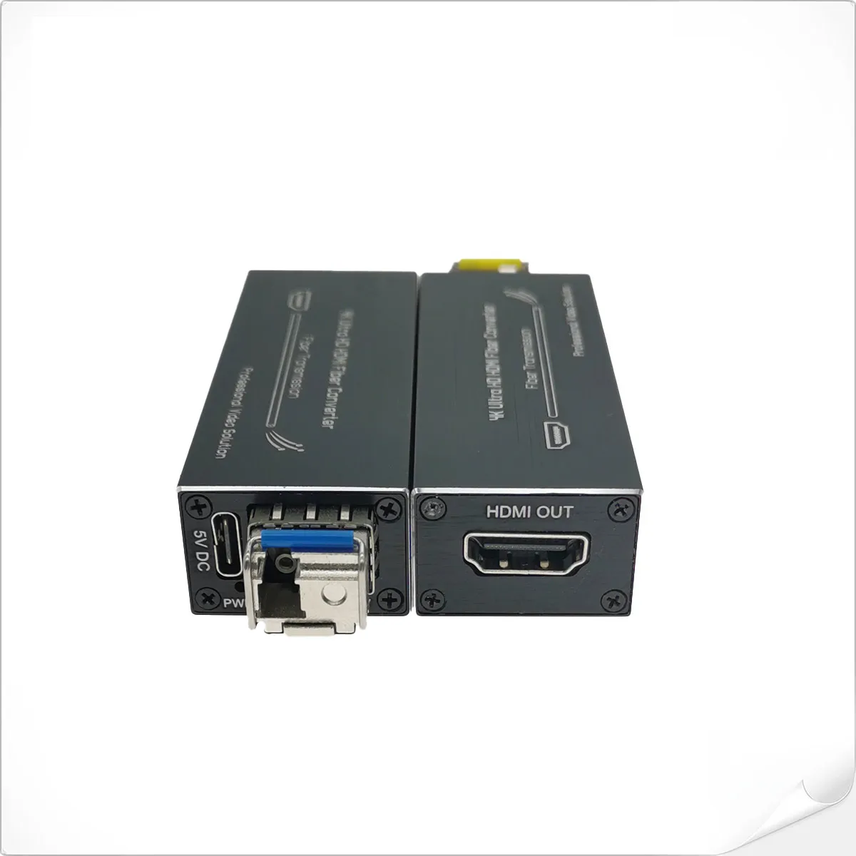 Mini 4K HDMI Fiber Extender Uncompressed 4K@30Hz HDMI 1.4a Vidoe over Fiber Converter Up to 20km