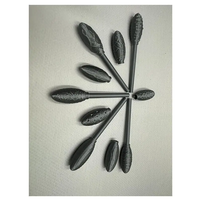 J1UL1N Art Project Texture Tool Set 5 Piece Oval Pattern Roller Kit DIY Crafts Model Sticks A