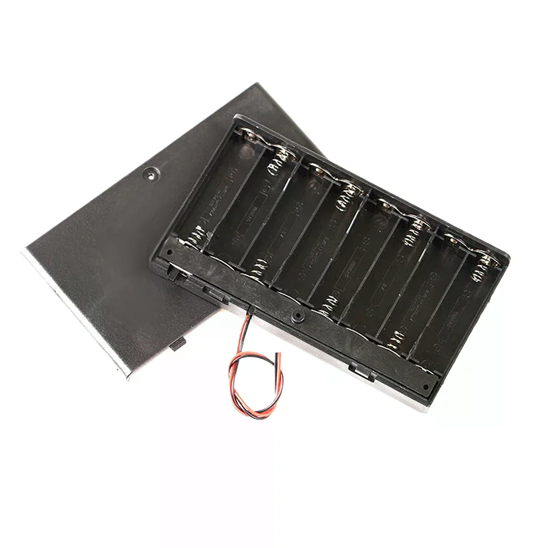 1/2Pcs 8 Slots AA Battery Holder Battery Storage Case Box With Switch & Cover Batteries Standard Container