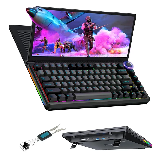 Portable 13-Inch Premium Build Monitor with IPS Panel and Keyboard K3 Touchscreen Mechanical Keyboard for Laptops and Computers
