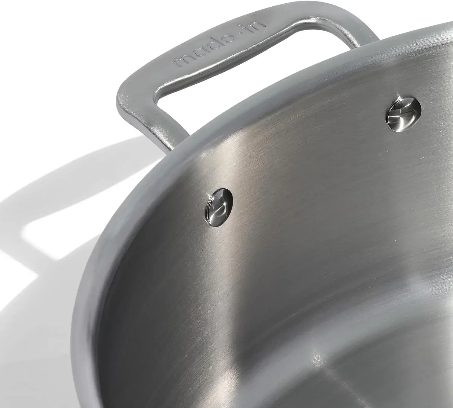 home.Made In Cookware - 10 Quart Stainless Steel Rondeau Pot w/Lid - 5 Ply Stainless Clad