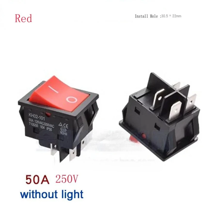 50A Inverter Welding Machine Power Supply Switch Without Light Composite Silver Contacts High Power Ship-shaped Switch