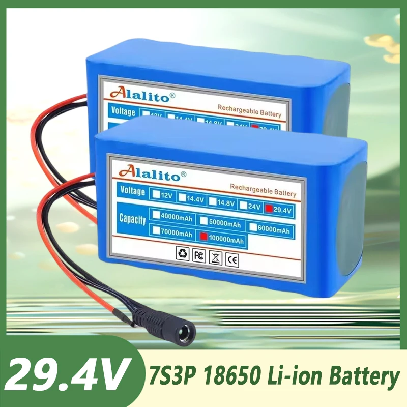 2026 7S3p 100Ah18650 lithium battery rechargeable battery with BMS protection board lithium-ion battery pack with charger
