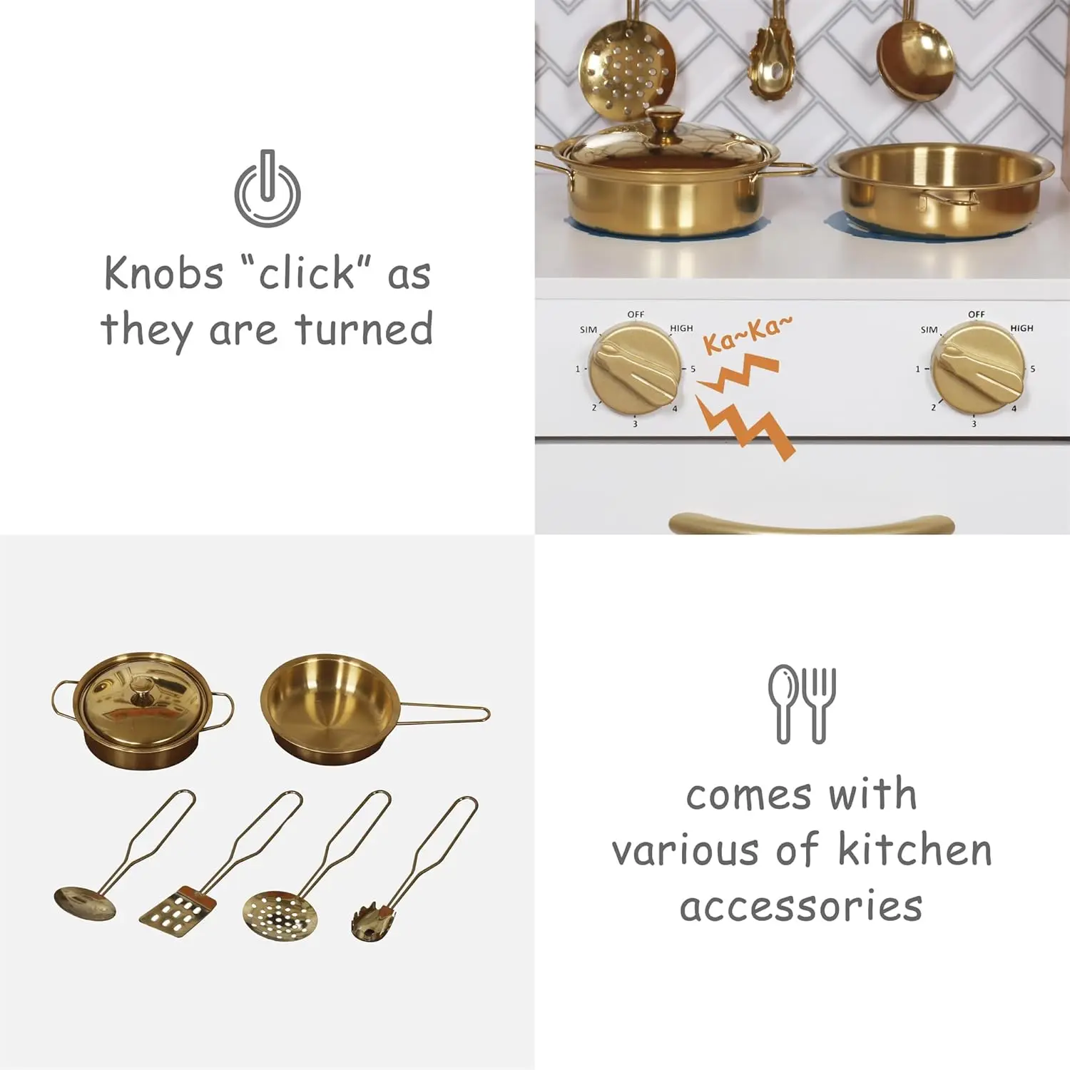 Wooden Play Kitchen Toy Set with Light, Kids Children Pretend Toy Kitchen Playset, Sink Play Toy Oven with Microwave,Toddler Coo