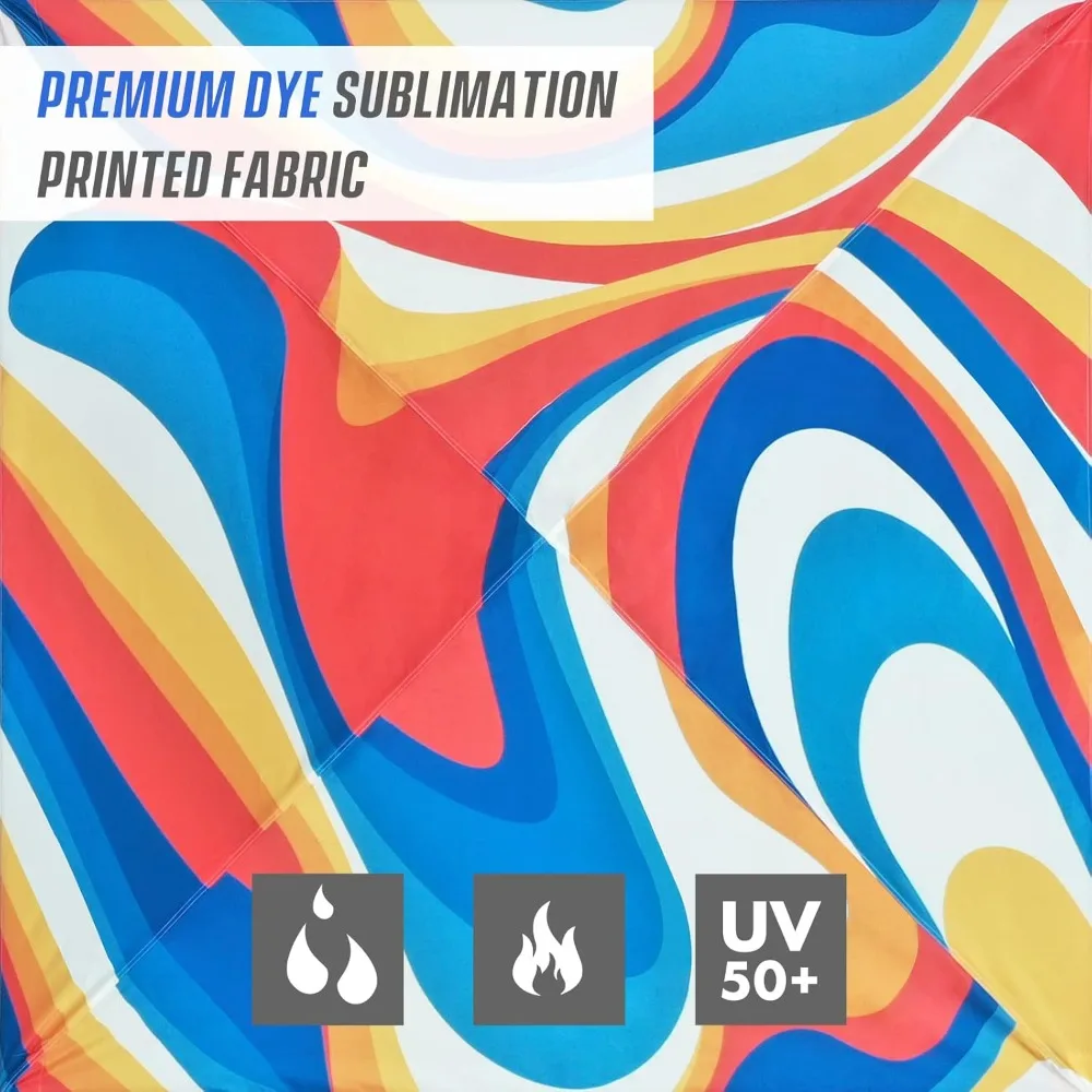 خيمة محمولة بمظلة فورية مقاس 8 × 8 مع جدار جانبي للشاطئ والرياضة والتخييم - مأوى ساق مائلة مدمج