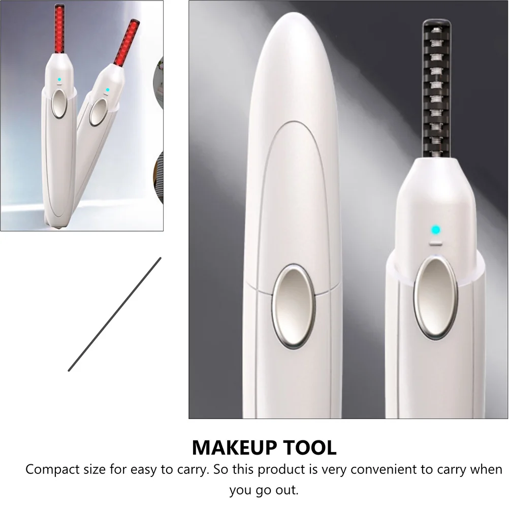 Recourbe-cils électrique Portable, chauffage rapide, conception de tête de brosse humanisée, sûre pour la peau et les cils