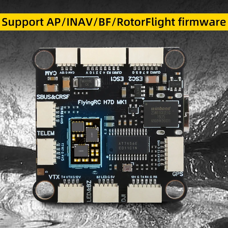 FlyingRC H7D MK1 H743 FPV Flight Controller FC DPS310/SPL06 Version Support Analog/Digital VTX BF/INAV/AP Firmware For FPV RC