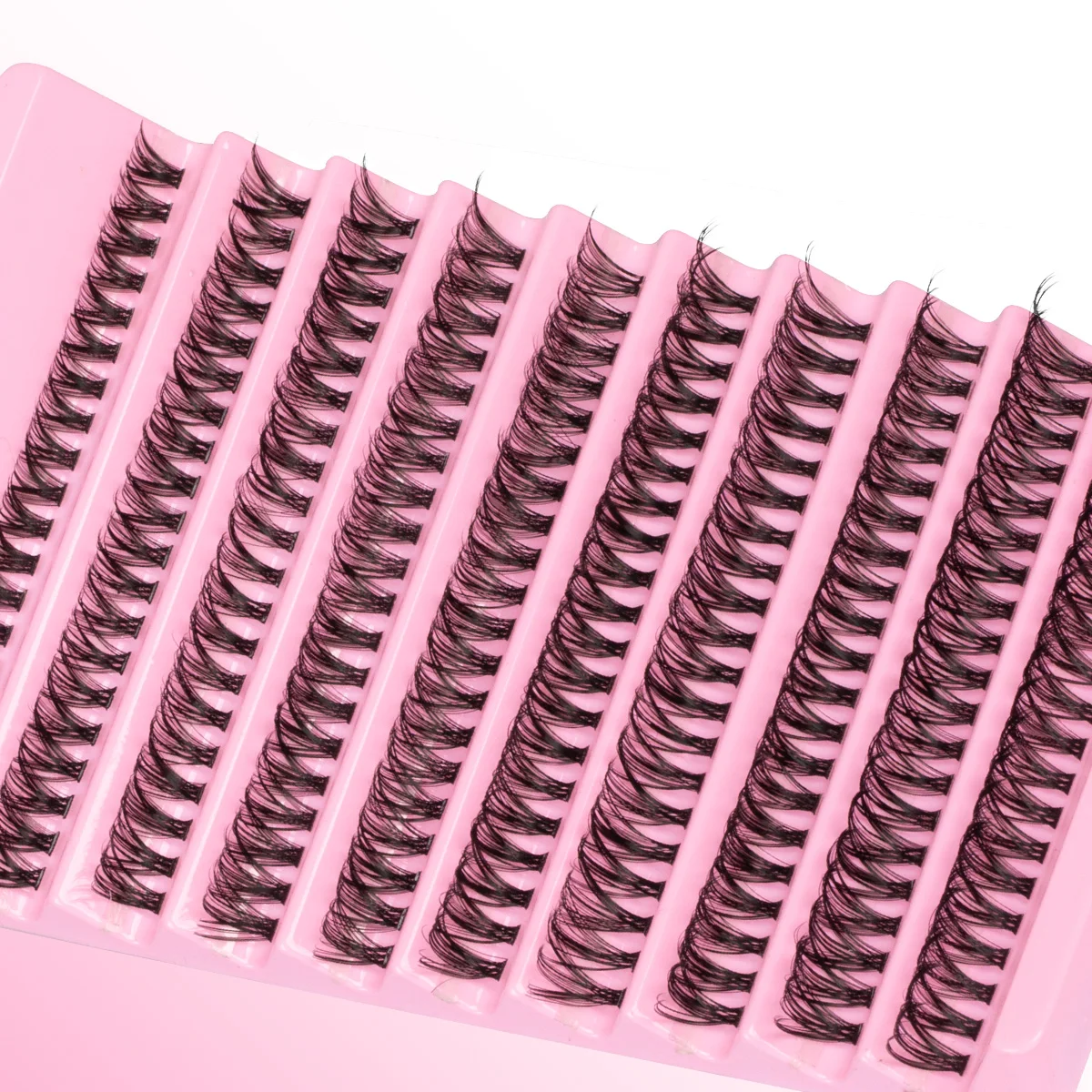 لتقوم بها بنفسك الفردية رمش تمديد عدة مجموعات الرموش الطبيعية أو سميكة 30-100D رقيقة الفرقة العنقودية جلدة مع السندات و ملاقط الختم