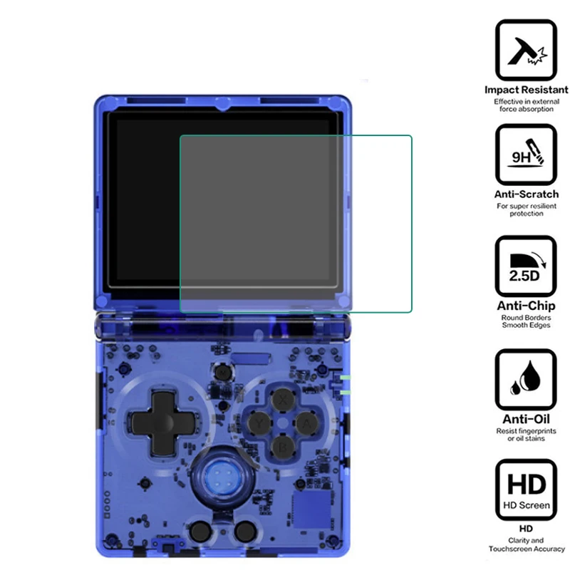 Hard Tempered Glass Protective Film Screen Protector Cover For ANBERNIC RG35XXSP/RG35XX SP Handheld Game Console Accessories
