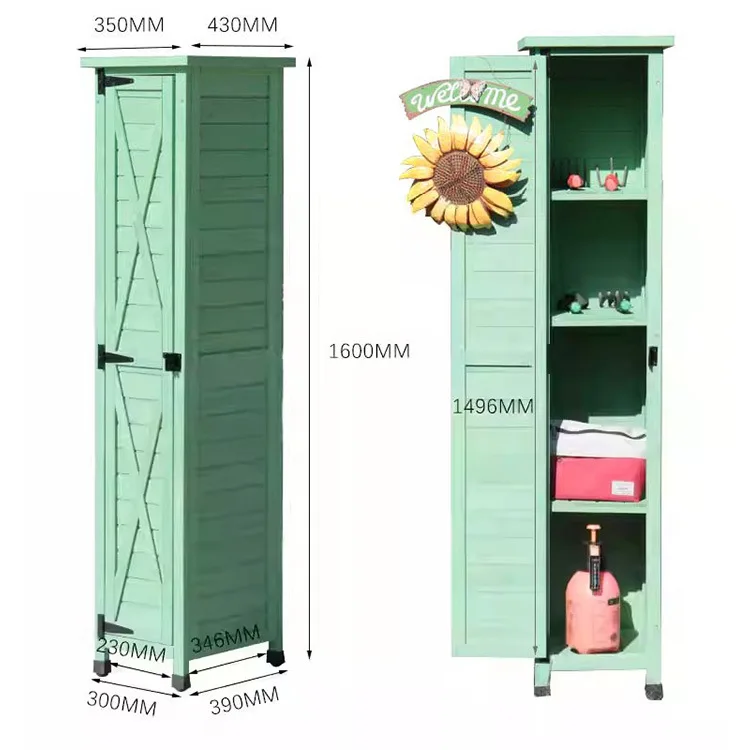 Narrow storage cabinet Rainproof sundries Outdoor balcony Outdoor cabinet Garden crevice cabinet Tool room Sunscreen locker