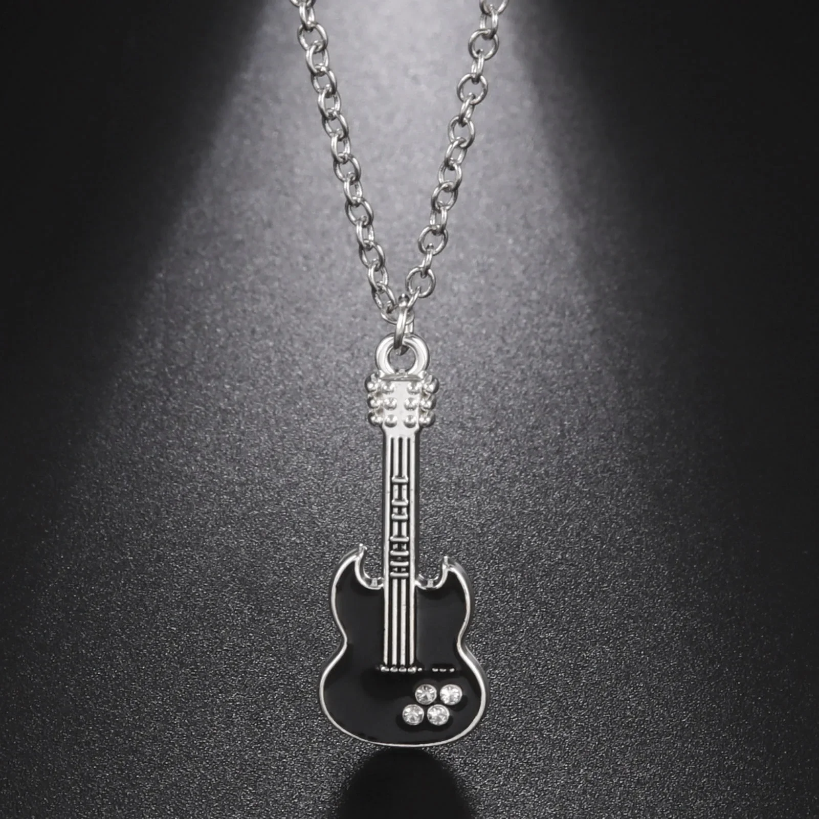 HIPEE Fashion Violin Stainless Steel Necklace Musical Jewelry Gift For Women Men Girl Boys Violin Pendant Necklace Hip Hop Style