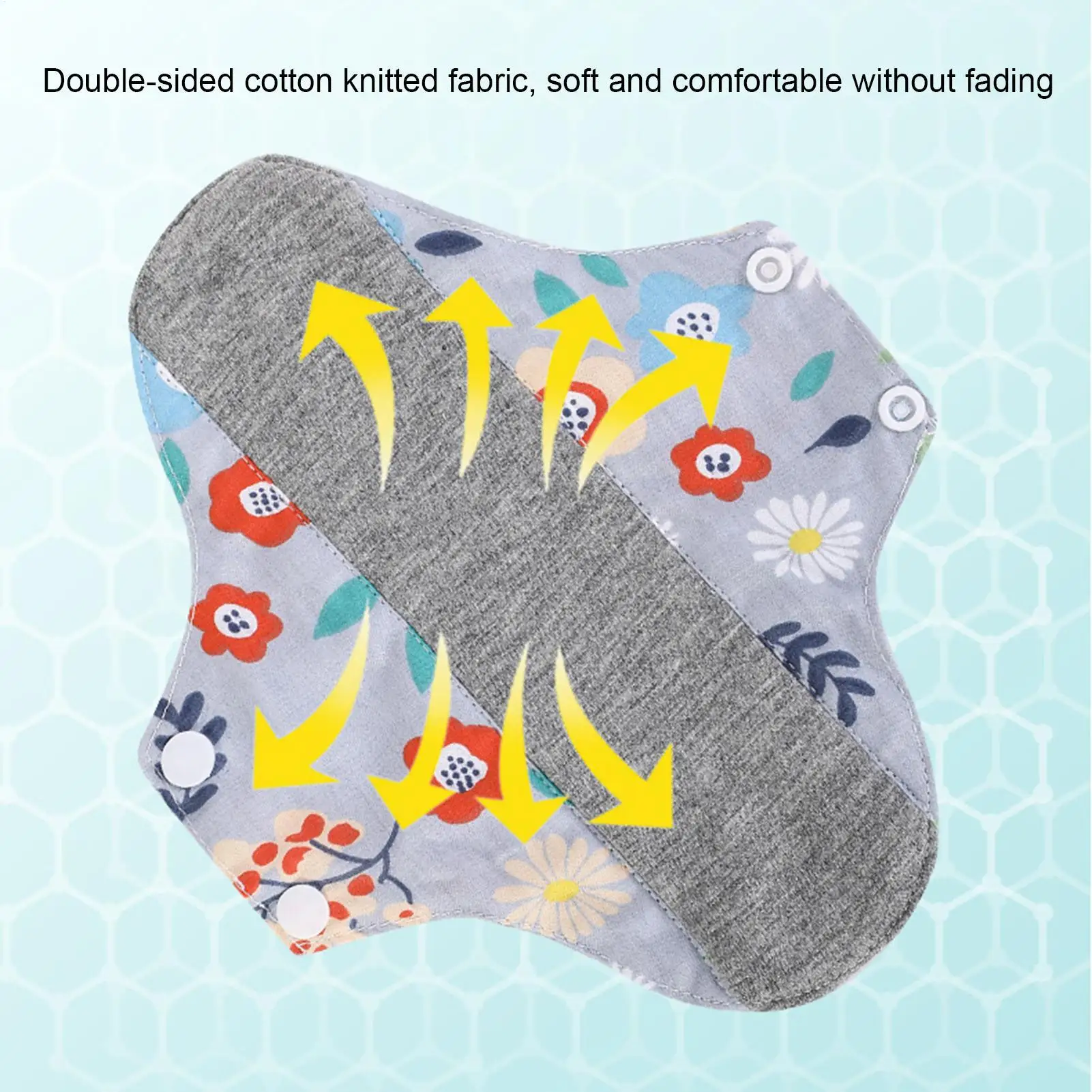 Period Pads Reusable Leak Proof Sanitary Pads Menstrual Cloth Pads Washable Breathable Period Cotton Washable Sanitary Napkin