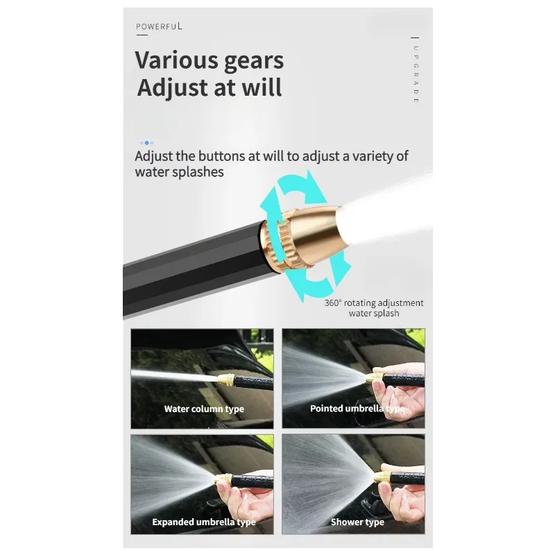 Car Wash Water Gun High Pressure Telescopic Home Hose Flushing Snow Foam Garden Watering Water Accsesories Car Cleaning Washer