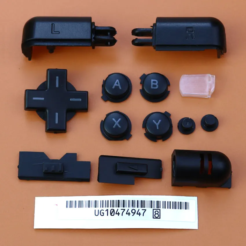 JCD-Juego de botones completos de repuesto para consola NDS Lite, tecla de encendido y apagado, ABXY, L, R, D, Pad Cross para NDSL