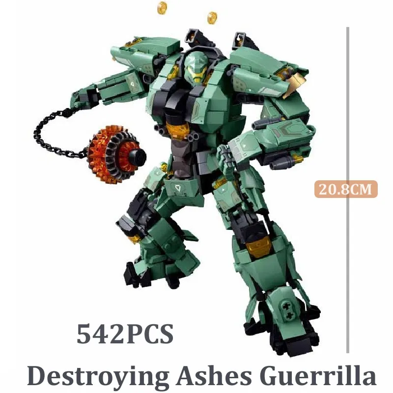 Destroying Ashes Guerrilla Super Mecha Robot Series Classic Movie Mech Warrior Model Building Blocks Bricks B1153 Ring 542PCS