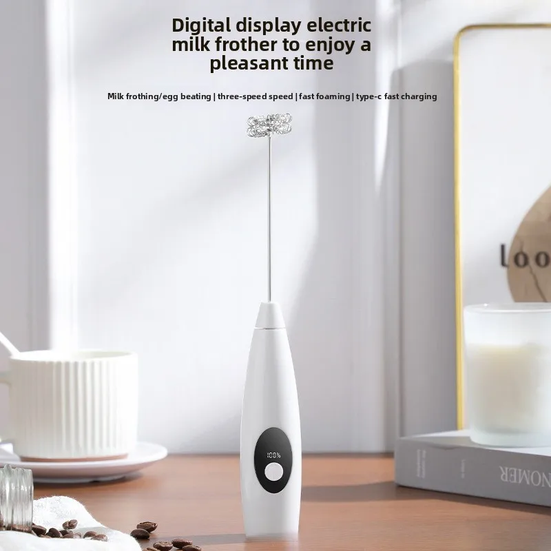 Electric Coffee Milk Foaming Mixer Coffee Creamer Whisk Handheld Egg Beater Froth Mixer Kitchen Automatic Kitchen Whisk Tools