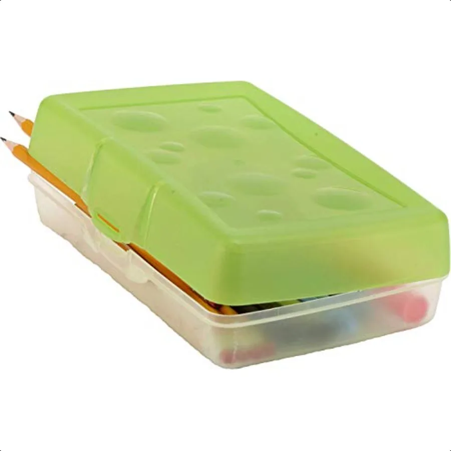 Pencil Box 8.38 X 5.63 X 2.5 Randomly Assorted Colors