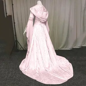 Trang phục xe lửa Maxi thời Phục hưng thời trung cổ, phù thủy Pagan of Halloween, trang phục đám cưới, váy trùm đầu 12 Demon phụ nữ giả tưởng chính - 9