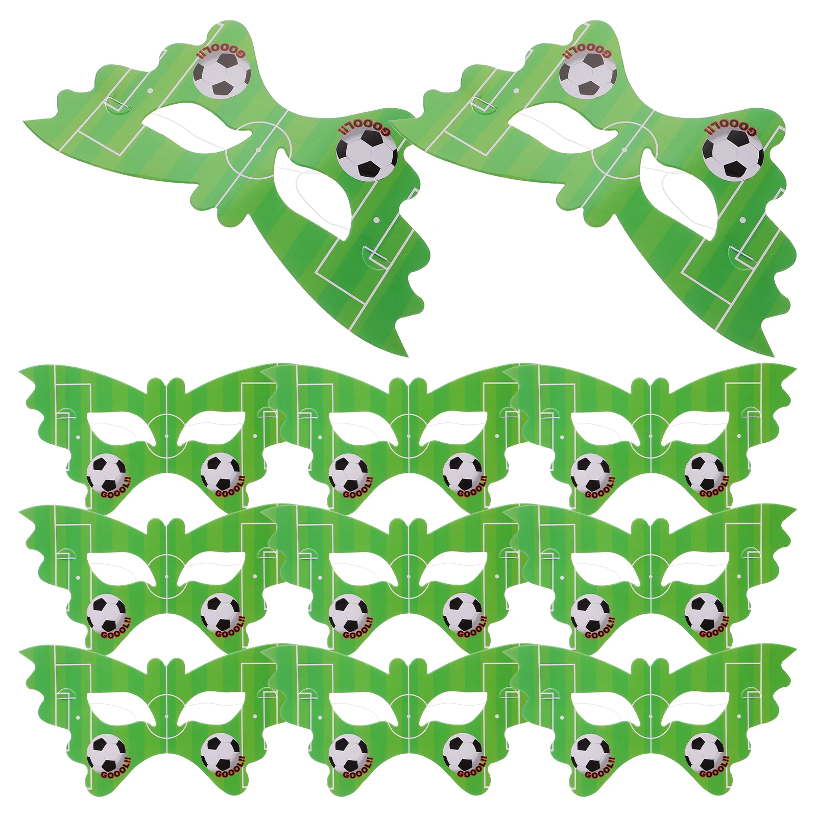 

20 Pcs Football Mask Cartoon Prop Face Top Children's Masks Adorable Paper Costume