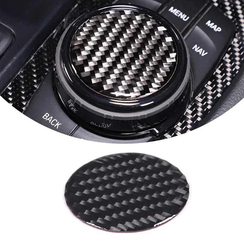 For Toyota Supra GR A90 2019-2023 Soft Carbon Fiber Center Console Gear Shifter Multimedia Knob Button Panel Cover Trim Parts