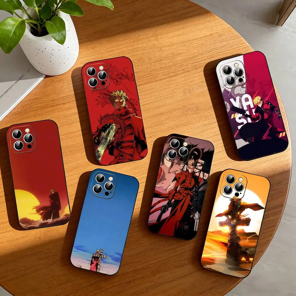 Мягкий силиконовый чехол для телефона с аниме-дизайном C-Cool Trigun Stampede для iPhone 17 16 15 14 13 12 11 X XR Plus Pro Max Plus