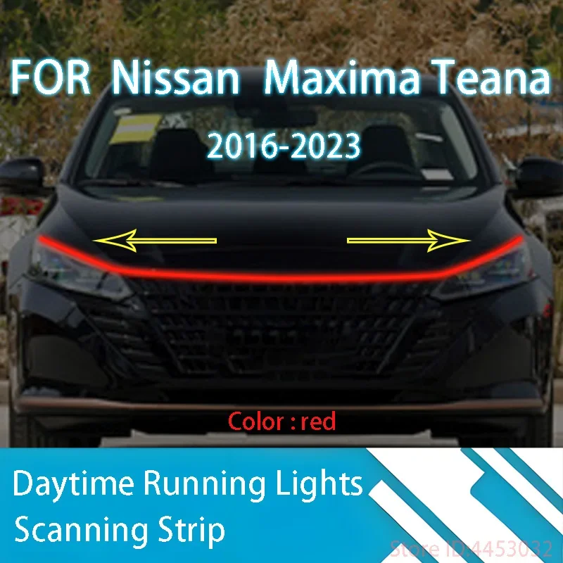 DRL Start Scan Strips Light FOR Nissan Maxima Teana	2016-2023 Car Hood Light  Decorative Ambient Lamp 12V 59 Inches Waterproof