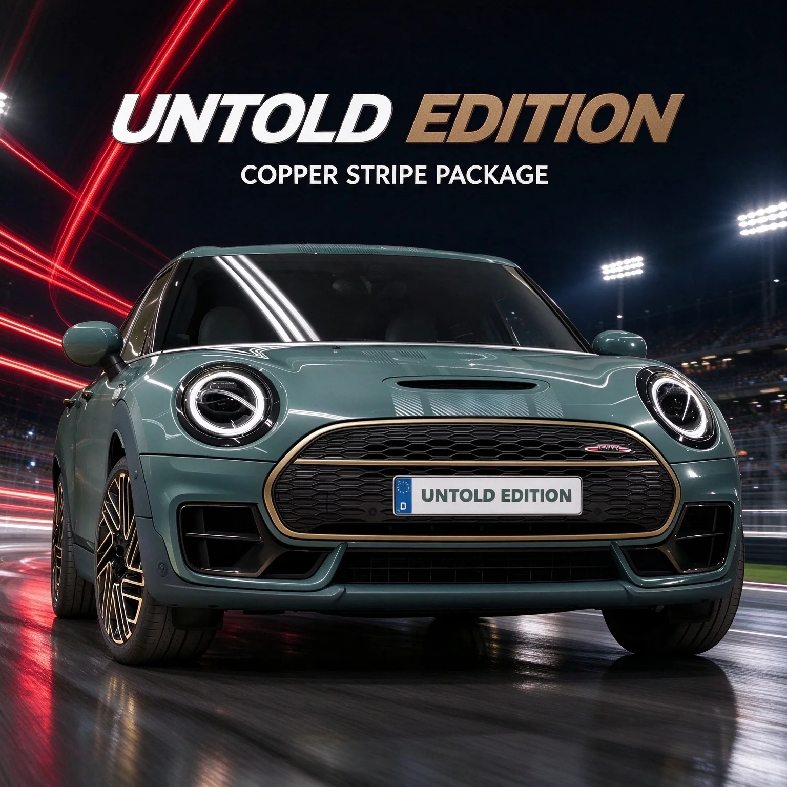 Untold Replica Stripe Decals For Mini F54 Clubman Cooper S JCW Hood Roof Racing Vinyl Stickers Car Styling