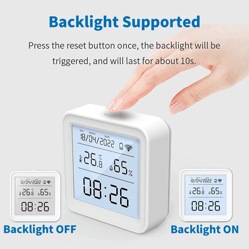 Termômetro sem fio higrômetro sensor inteligente termômetro higrômetro sensor suporte alexa google casa