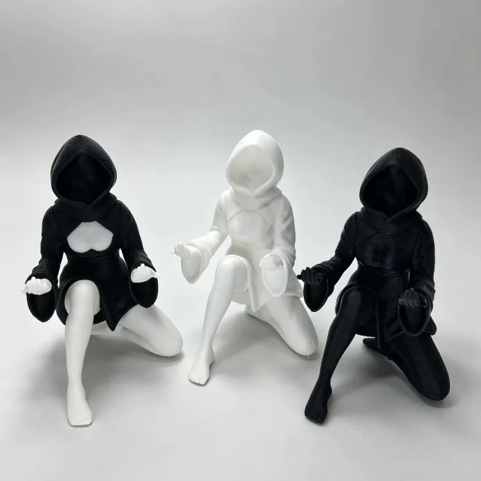 New 3D Printed Ghost Queen Pen Holder, Halloween Cosplay Desktop and Car Decor, Multi-functional Figure Stand Organizer Gift