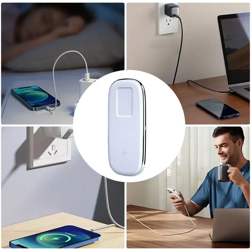 Fast Charging Pad For Phone Cell Phone 15W Wireless Charging StationFor Earbuds And Phone Portable Phone And Earphone Charging