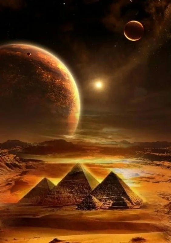 

JMINE Div 5D Pyramid Egypt Moon Galaxy Planet Space Full Diamond Painting cross stitch kits art scenic 3D paint by diamonds