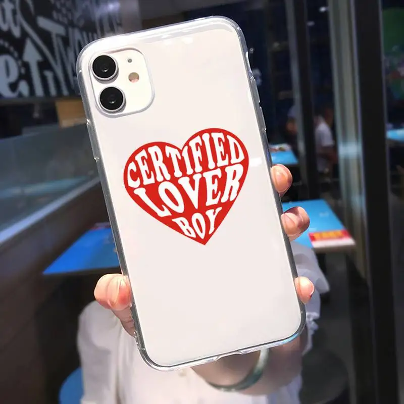 Drake Certified Lover Boy Phone Case For iPhone 11 12 Mini 13 14 15 16 Pro XS Max Plus Transparent Shell