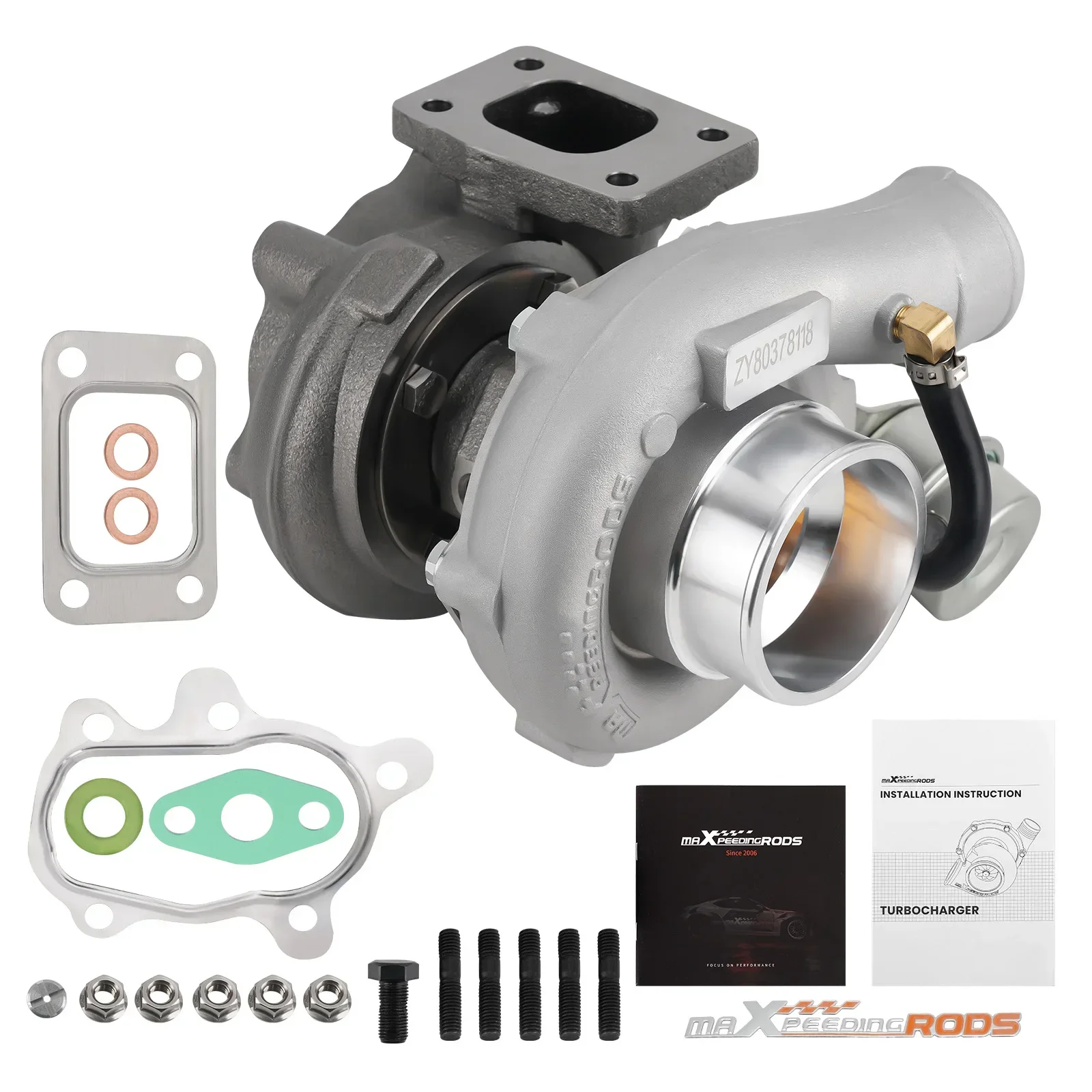 

MAXPEEDINGRODS Street Turbo Gt2860 Gt2871 Gt25 Gt28 Billet Turbocharger For 1.5-2.0L 4 Cylinder Water + Oil Cooled Turbolader