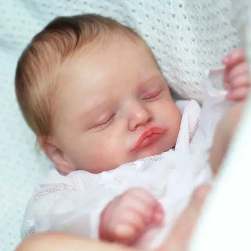 Kit bambola rinata in vinile da 19 pollici Kit bambino fatto a mano Rosalie Reborn Fornitura Kit bambola fai da te Parti di bambola giocattolo con corpo in tessuto