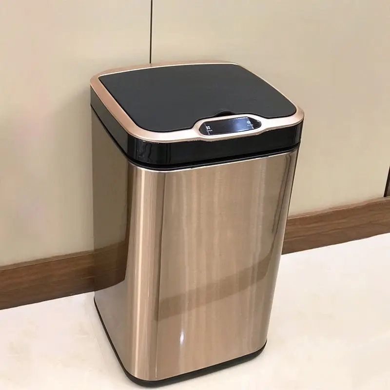 

Умное сенсорное мусорное ведро с автоматическим открыванием, из нержавеющей стали, для кухни, офиса, дома, ванной, гостиной, с функцией бесконтактного управления движением.