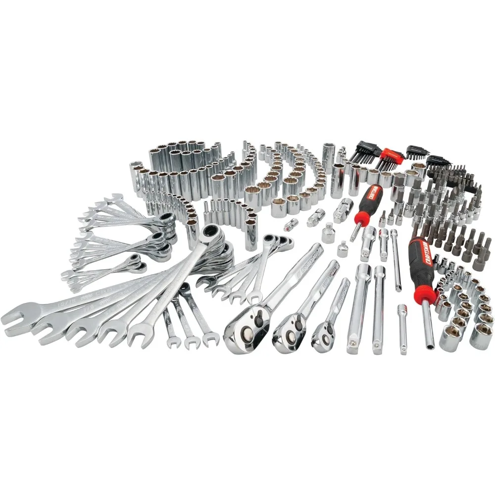 

Mechanics Tool Set, SAE and Metric, 1/2, 1/4, and 3/8 Drive Sizes, 298-Piece (CMMT12039)