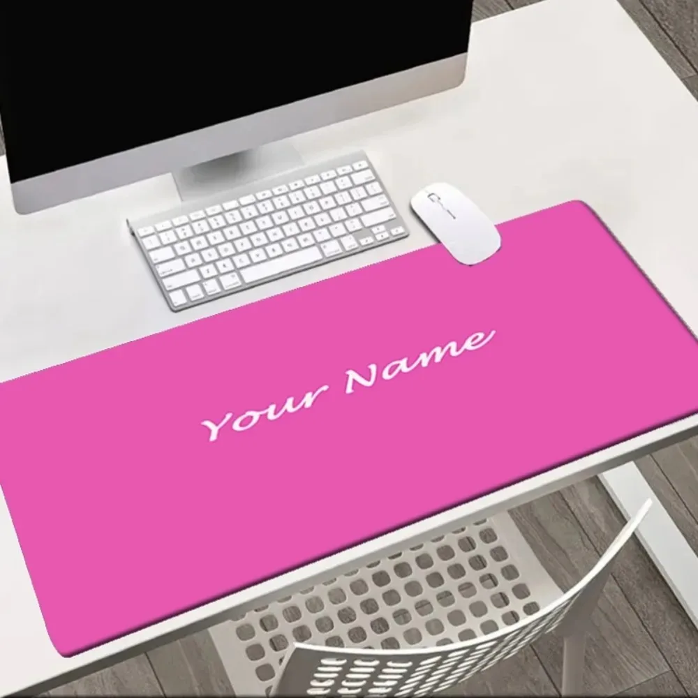 Personalized Customizable Minimal Pink Desk Mat, Keyboard Desktop Decor Pad, Ideal for Office Home Use & Birthday Present