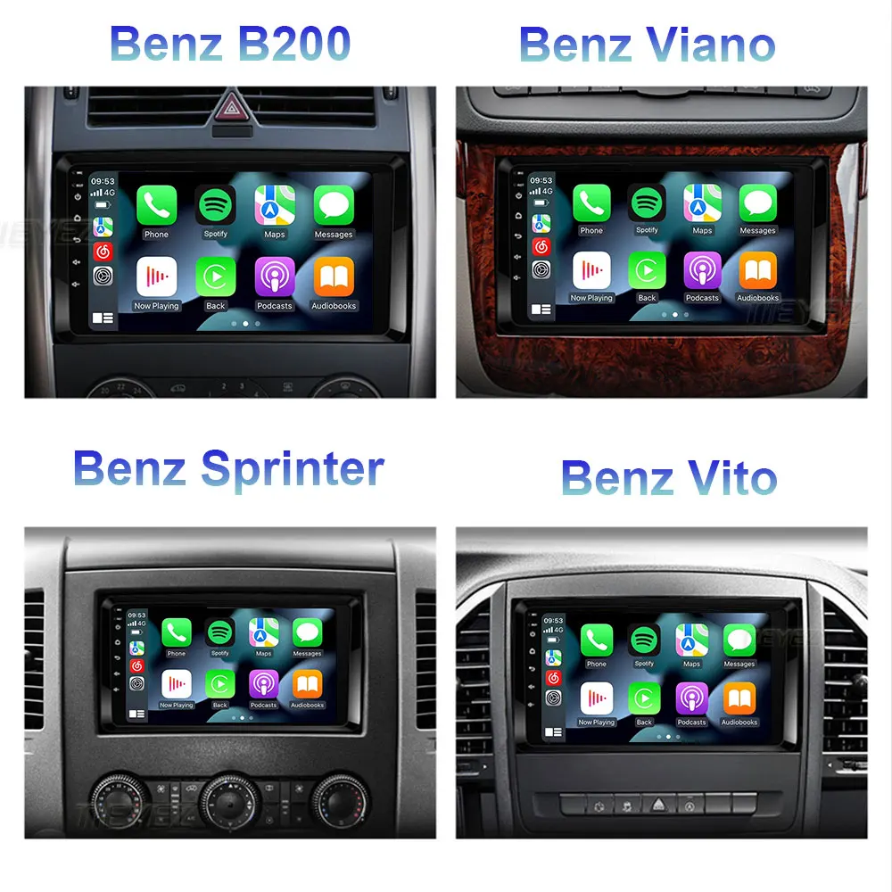 Android 13 For Mercedes Benz B200 W169 W245 Viano Vito W639 Sprinter W906 Car Radio Stereo Wireless Carplay Multimedia GPS DSP