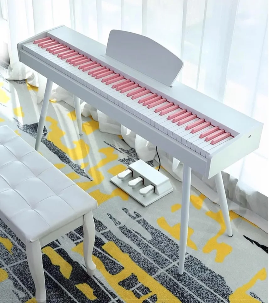 Electric piano Dynamic keyboard 88 key Three pedals Pink keys keyboard instrument