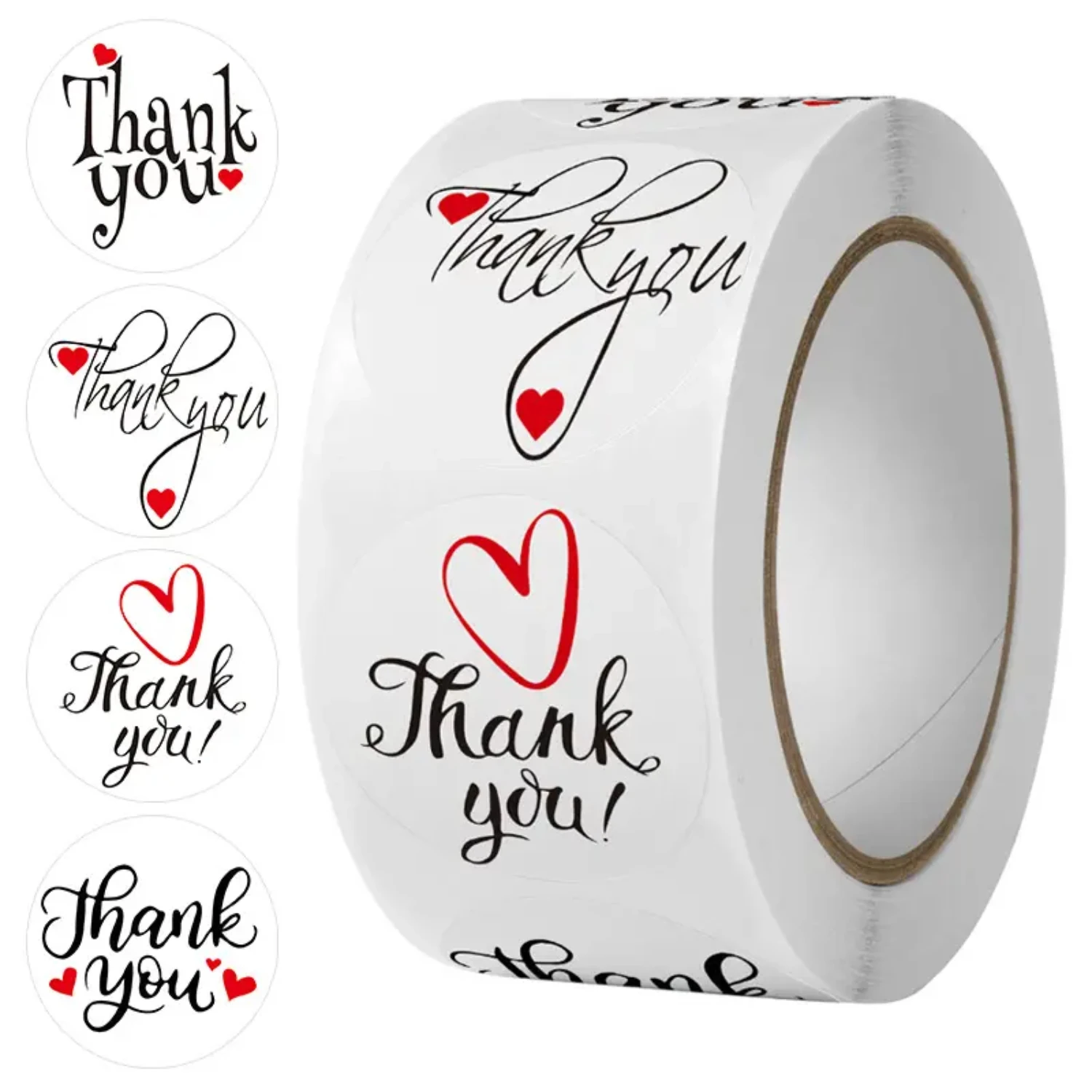 500pcs Simple White Thank You Stickers, Handmade Decorations - Elegant and Charming Labels for Gifts, Weddings, Parties, and Cra