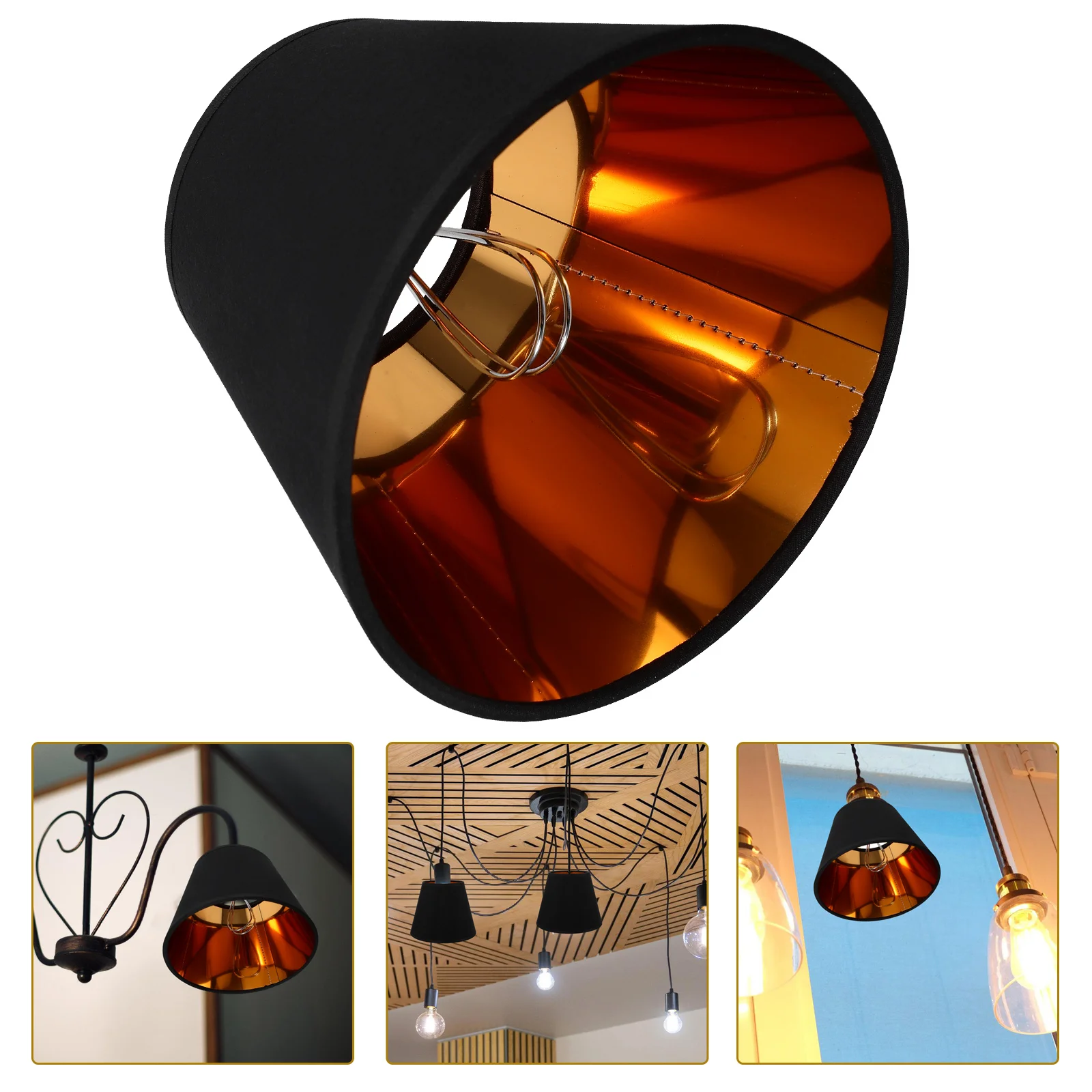 2 pezzi paralume per lampada a cilindro per uso domestico paralumi per lampadari a faccia nera applique da parete camera da letto soggiorno arredamento di ricambio per la casa