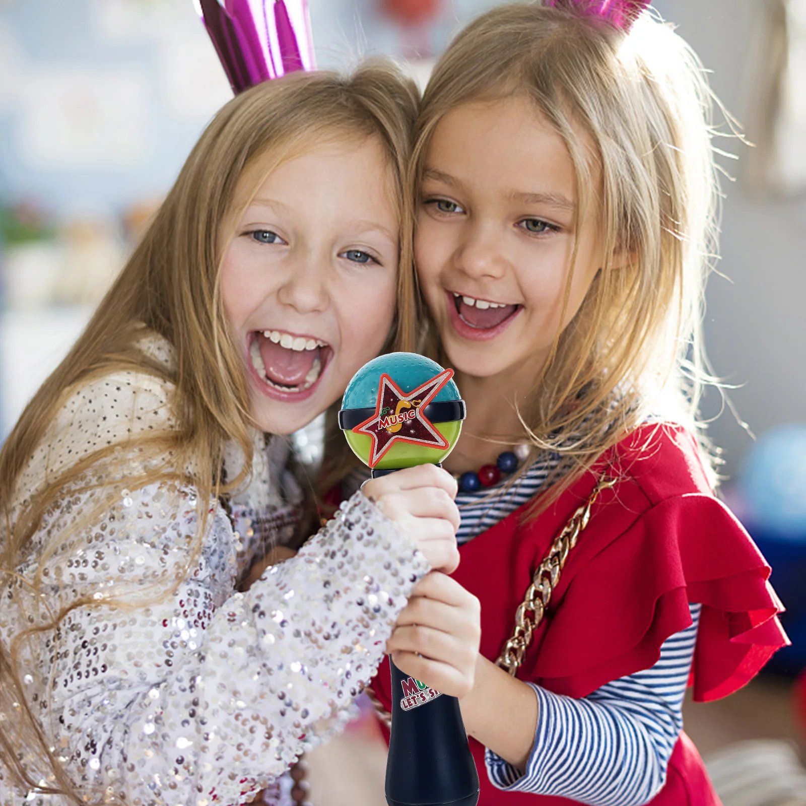 Microphones karaoké pour filles, jouet pour enfants, Simulation de chant ABS, faux accessoire pour enfants