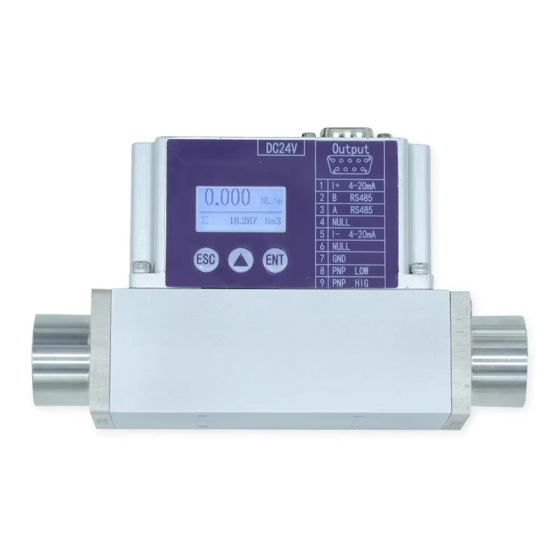 Compressed Air Flow Meter High Precision Thermal Digital Air Mass Flow Meter High Accuracy 1.5% RS485 Flow Meter 0-300L/min
