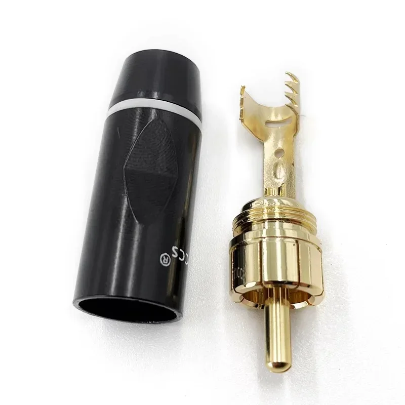 2/4/8/16PCS  Brass Gold Plated RCA HIFI Cable Terminals Male Plug Connector , Audio Video HIFI Terminals